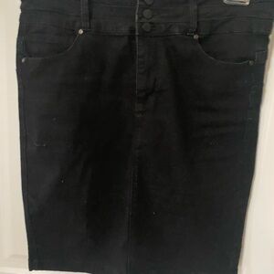 Love Black Denim pencil skirt